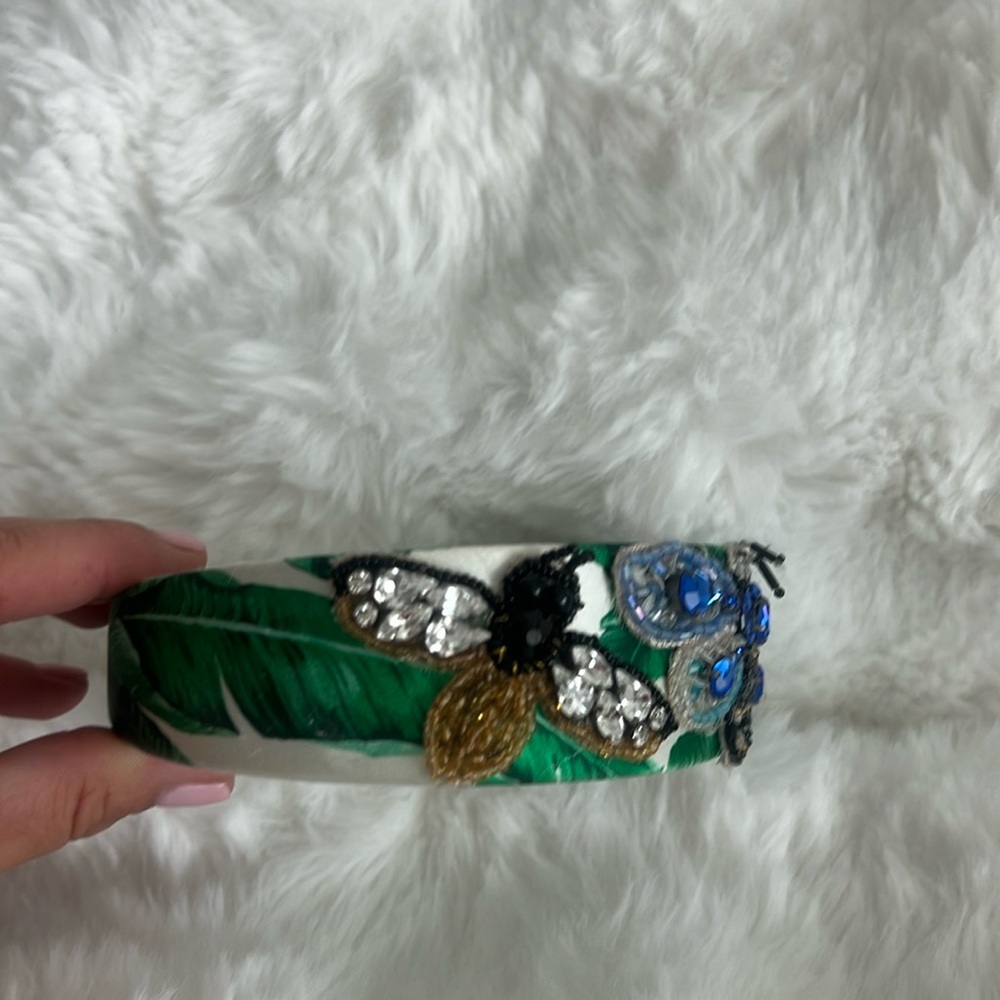Dolce& Gabbana hairband girls green leaf collection